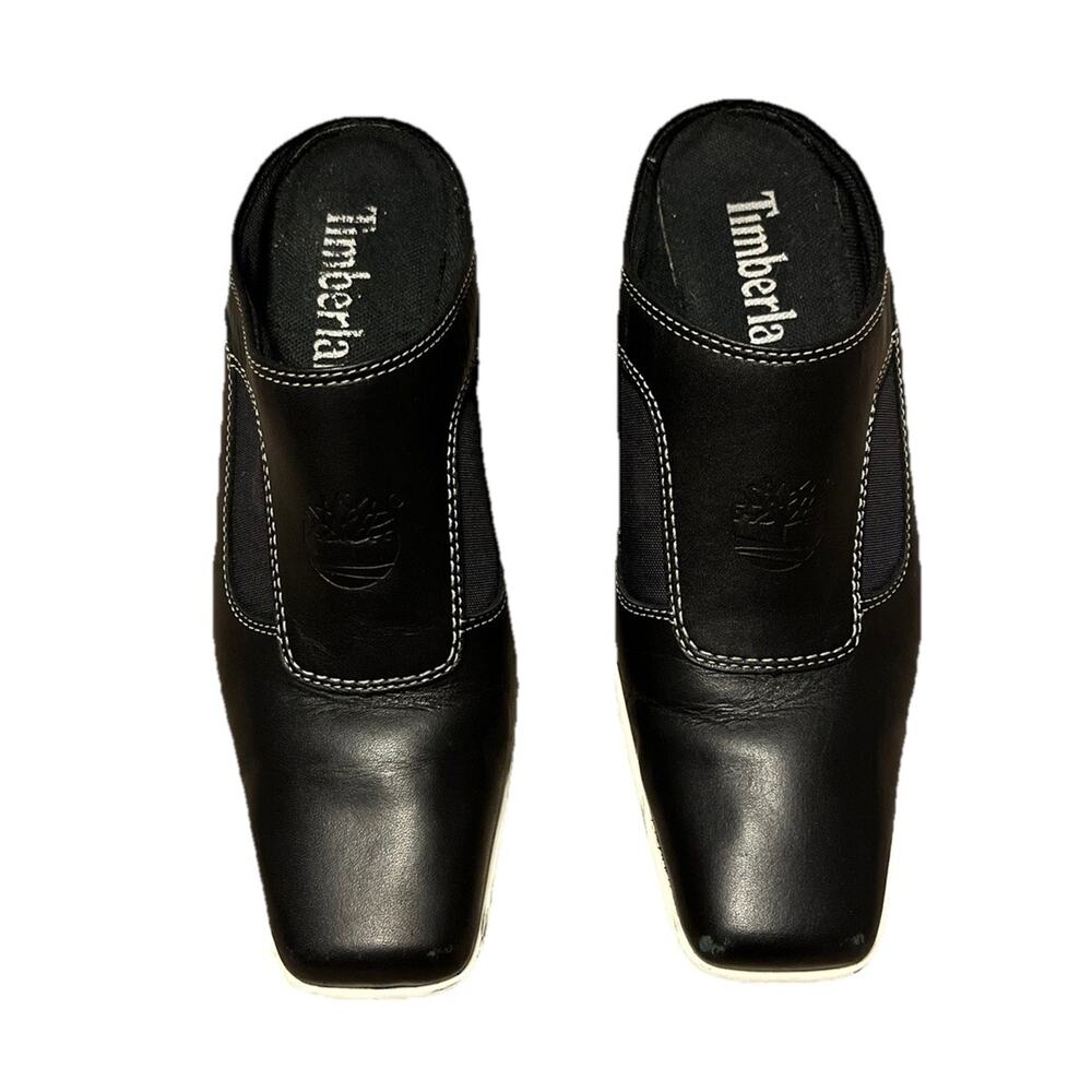 Timberland Patty Clogs Black Slip On Back Out Womens Sz 7 M